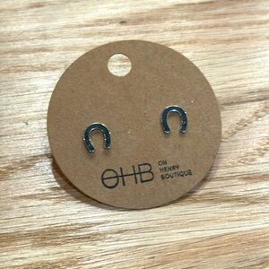 Sterling Silver Horseshoe Earrings